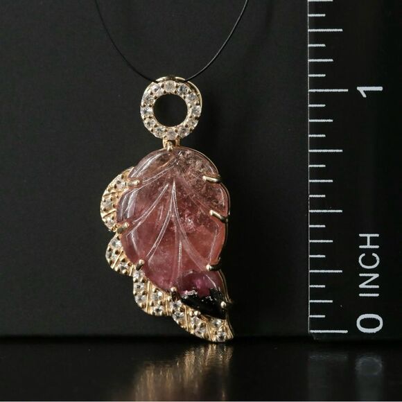 14K Gold Tourmaline Topaz pedant - Picture 2 of 6